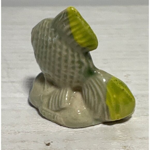 Vintage Wade Wimsies England Green & Yellow Tropical Angel Fish Figurine Mini - Picture 3 of 6